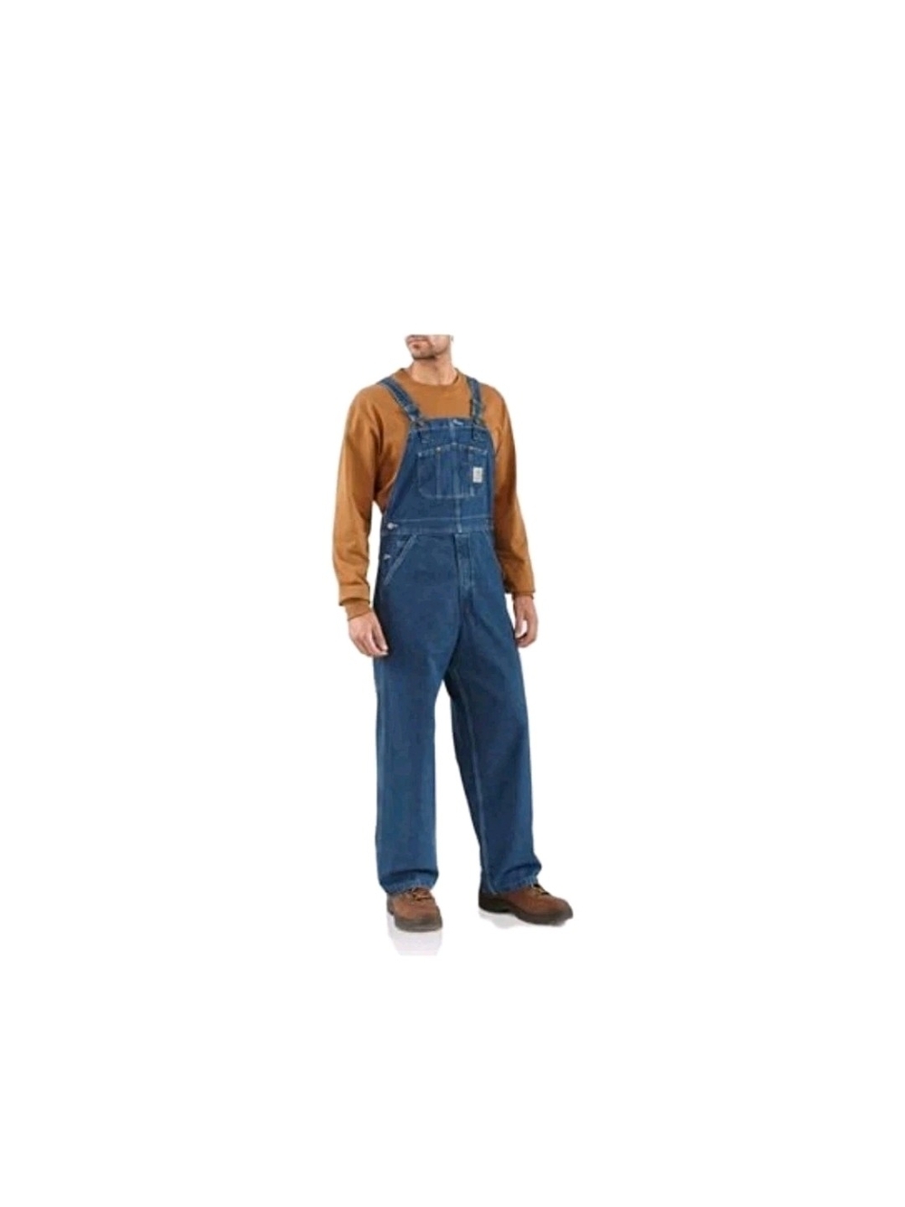Carhartt Relaxed Blue Denim Overalls Mens 42 X 30 Workwear